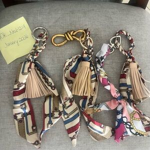 Chic Gold purse charms Tassel silk scarves all sold